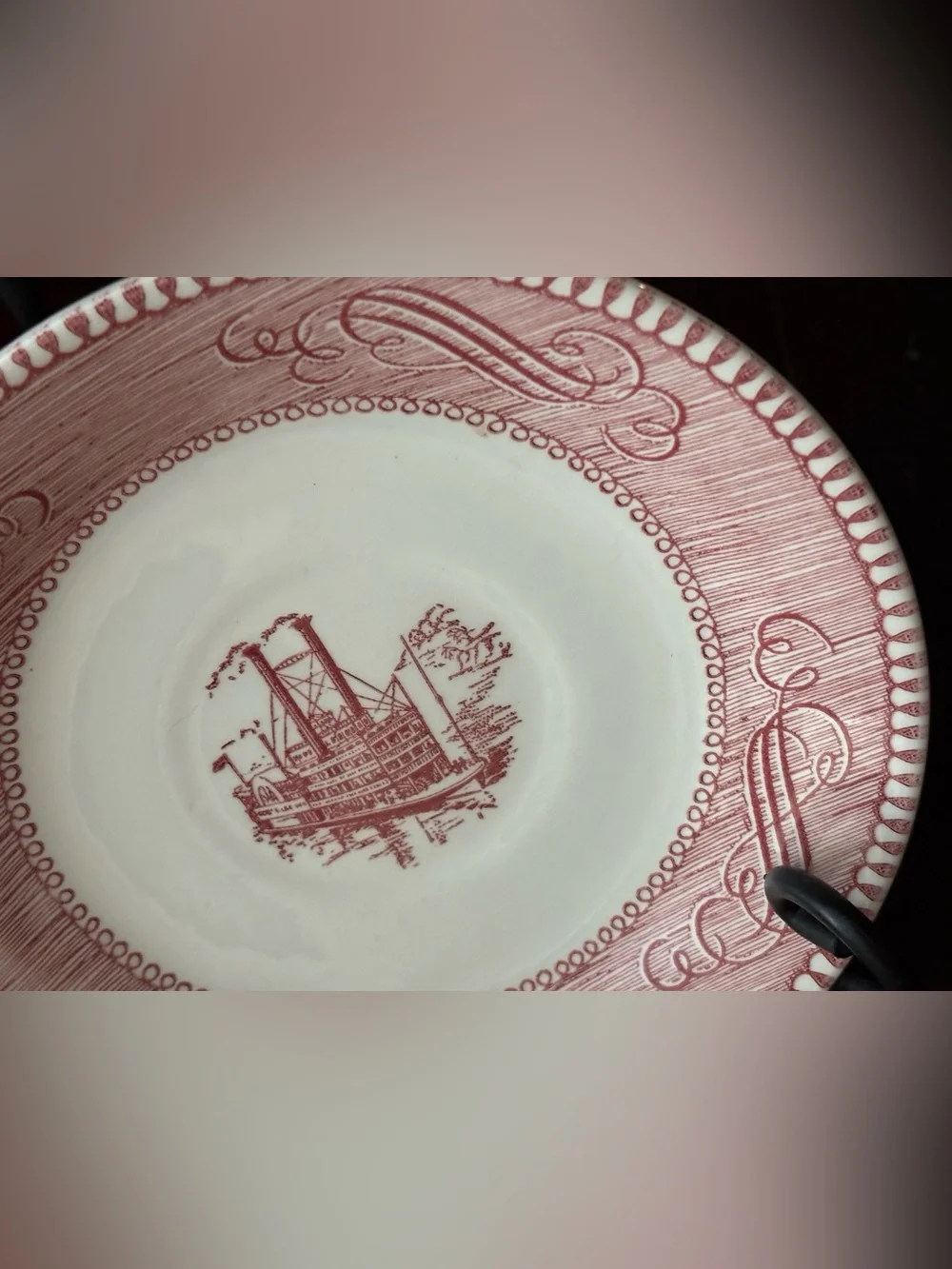 Currier & Ives decorative red